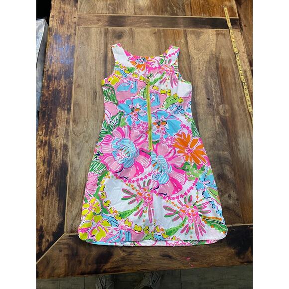 Lilly Pulitzer 20th Anniversary Nosey Posey Floral Print Shift Mini Dress Size 2 - Picture 4 of 7